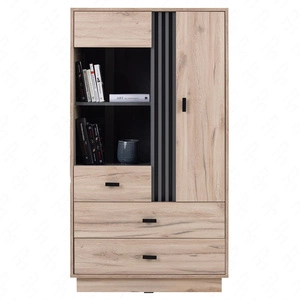 Regał Estan 80 cm dąb estana jasny / antracyt nowoczesny design mebla wysoka jakość wykonania obrzeża regału wykończone specjalną okleiną