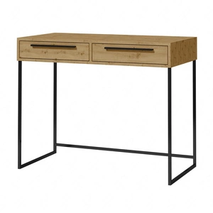 Biurko Ariana 100 cm dąb artisan nowoczesne biurko z szufladami idealne do gabinetu lub pokoju nastolatka stabilna metalowa podstawa