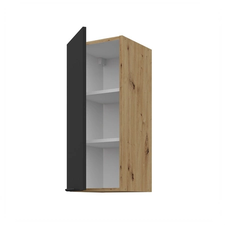 Zestaw mebli kuchennych Alatri Ar 255 cm stylowe szafki kuchenne z frontami wykonanymi w technologii anti fingerprint metalowe uchwyty