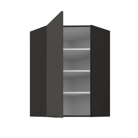 Szafka kuchenna narożna wisząca Aversa Bl 60x60 GN-90 1F odporna na uszkodzenia wykończenie frontów w technologii anti fingerprint