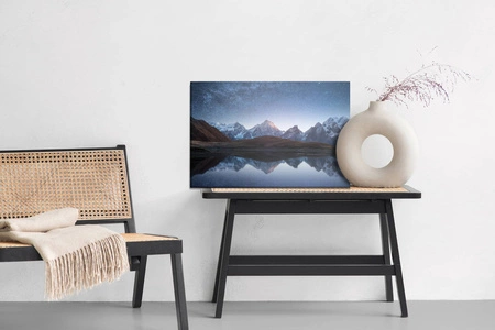 Obraz na płótnie górski krajobraz w nocy 100x70 cm ozdoba każdego wnętrza obraz w wyrazistej kolorystyce wysoka jakość wykonania