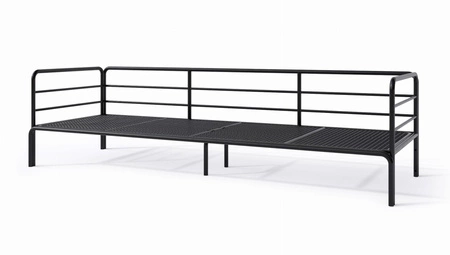 Sofa ogrodowa Wenecja grafit / beżowy wygodna i funkcjonalna sofa 3 osobowa doskonała na taras lub do ogrodowej strefy wypoczynku