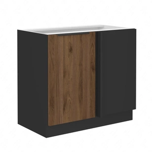 Szafka kuchenna narożna dostawiana Brianza 105 ND 1F BB prawa metalowy uchwyt krawędziowy szafka odporna na działanie wilgoci i uszkodzenia