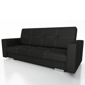 Kanapa rozkładana Allesio Bis czarna wygodna i komfortowa w użytkowaniu wersalka idealnie dopasuje się do każdego wnętrza