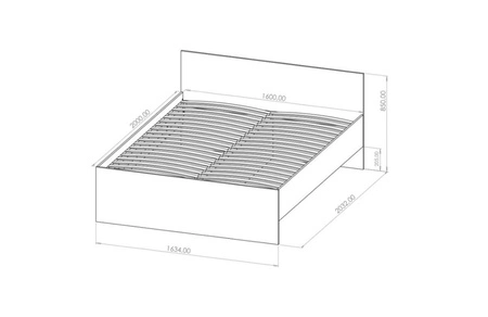 Łóżko Maxione 160x200 cm białe idealne łóżko do sypialni dla miłośników minimalistycznych aranżacji wysoki komfortowy zagłówek