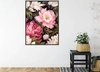 Plakat różowe piwonie 70x100 plakat w ramie precyzyjny wydruk ze stylową grafiką doskonała dekoracja do salonu lub sypialni