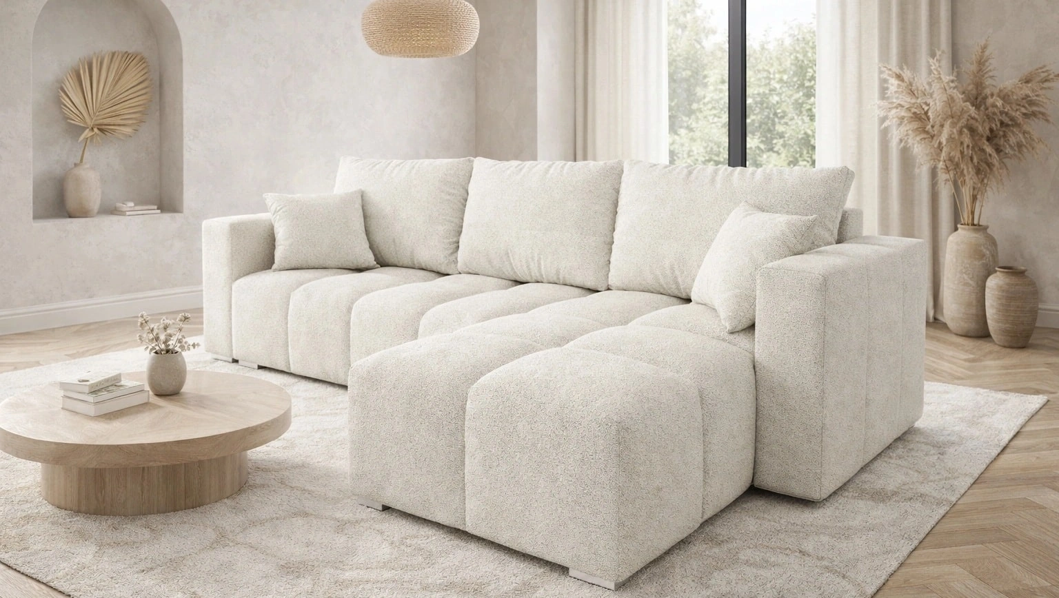 Narożnik z funkcją spania Linco Narożniki do salonu Nowoczesne narożniki rozkładane do pokoju dziennego