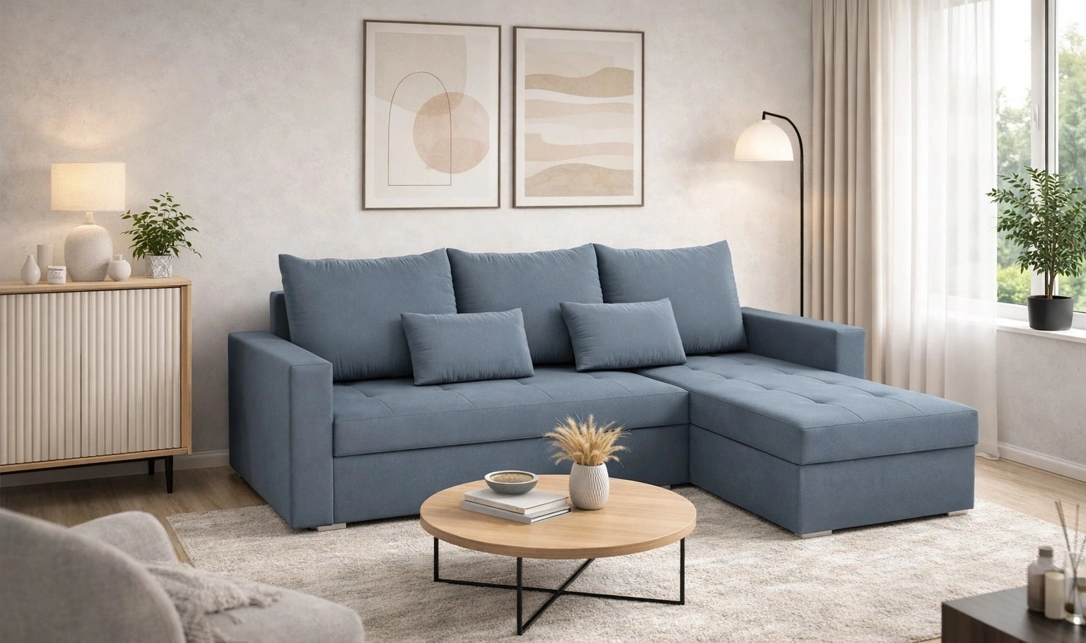 Narożnik z funkcją spania Fasti Bis Narożnik do salonu Narożnik z funkcją spania codziennego