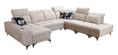 Narożnik z funkcją spania Buffalo X oliwkowy lewostronny funkcjonalny i komfortowy narożnik do pokoju z pojemnikami na pościel