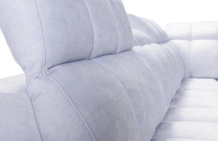 Narożnik z funkcją spania Luigi III szary popiel lewostronny komfortowy narożnik do salonu doskonały do codziennego wypoczynku