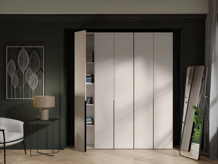 Szafa Slim 80 cm beżowa funkcjonalna i stylowa szafa do salonu sypialni lub przedpokoju idealna do niewielkich przestrzeni