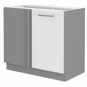 Szafka kuchenna narożna dostawiana Bianka 105 ND 1F BB lewa szafka odporna na parę wodną wysoką temperaturę i rozlaną ciecz