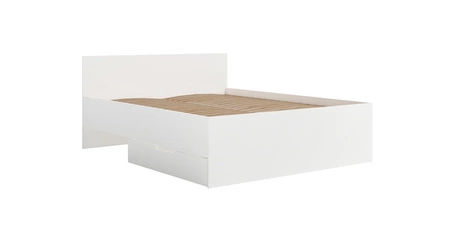 Zestaw mebli do sypialni Maxione biały eleganckie i uniwersalne meble do sypialni gustowne czarne uchwyty wysoka jakość wykonania