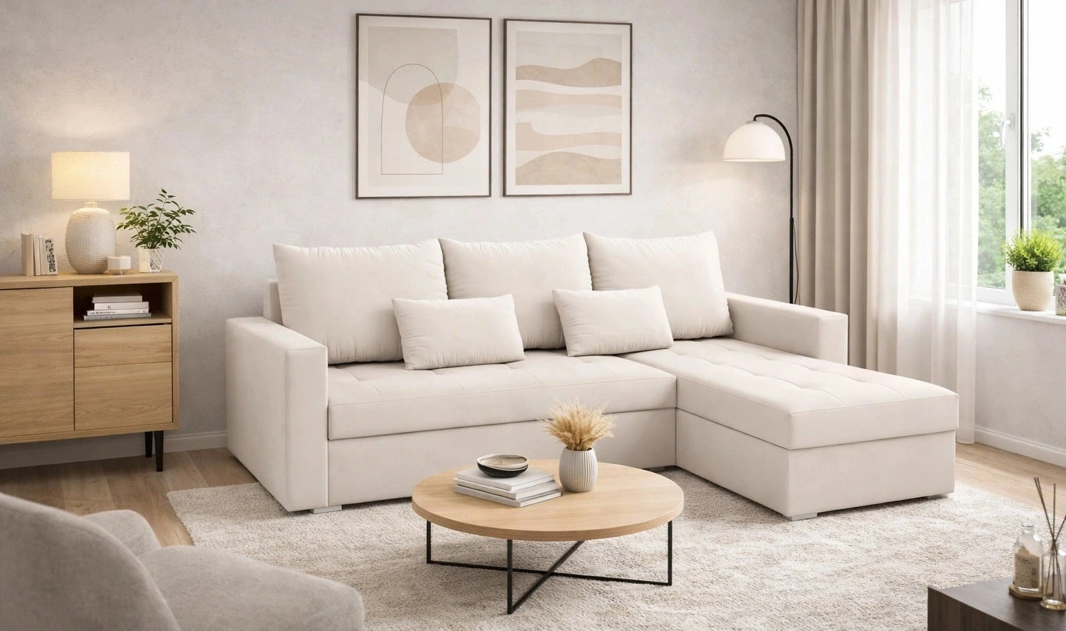 Narożnik z funkcją spania Fasti Bis Narożnik do salonu Narożnik z funkcją spania codziennego