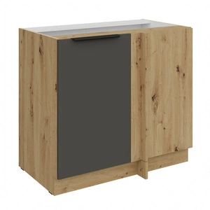 Szafka kuchenna narożna dostawiana Aversa Ar 105 ND 1F BB prawa fronty szafki kuchennej wykończone w technologii anti fingerprint