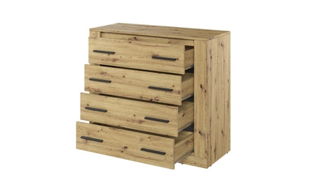 Komoda z szufladami Arti 100 cm dąb artisan minimalistyczny design klasyczna forma idealna komoda do salonu lub pokoju dziennego