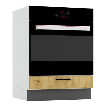 Zestaw mebli kuchennych Clara 240 cm meble do kuchni z czarnymi metalowymi uchwytami odporne na wilgoć parę wodną i uszkodzenia