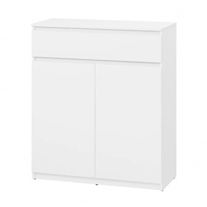 Komoda Simply 92 cm biała funkcjonalna komoda z szufladą idealna do przedpokoju minimalistyczny styl prosta konstrukcja