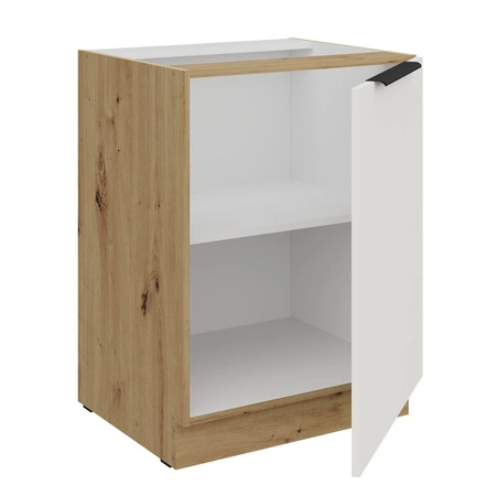 Zestaw mebli kuchennych Corato Ar 255 cm stylowe szafki kuchenne z frontami wykonanymi w technologii anti fingerprint metalowe uchwyty