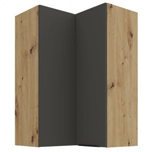 Szafka kuchenna narożna wisząca Aversa Ar 60x60 GN-90 2F odporna na uszkodzenia wykończenie frontów w technologii anti fingerprint