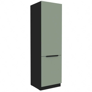 Słupek kuchenny Treviso Bl 60 LO-210 2F szafka do zabudowy lodówki fronty wykonane w technologii anti fingerprint uchwyty krawędziowe