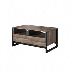 Stolik kawowy Holte dąb grange piaskowy / matera stolik z szufladami nowoczesny design blat odporny na rozlane ciecze