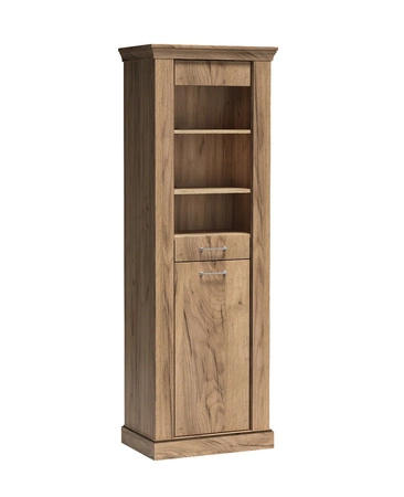 Witryna Antica 67 cm dąb craft złoty elegancki styl idealna witryna do salonu lub pokoju dziennego