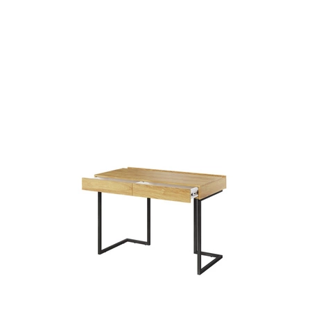 Biurko z szafką wiszącą Teen Flex 110 cm hikora naturalna / silk flou wyjątkowy design biurka z szufladami solidna metalowa podstawa