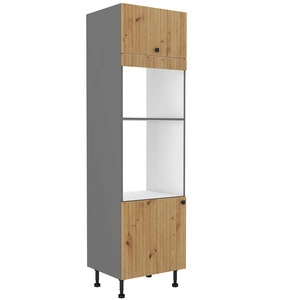 Słupek kuchenny Antri 60 DPM-215 2F szafka do zabudowy mikrofali i piekarnika odporna na parę wodną wysoką temperaturę i rozlane ciecze