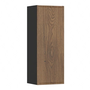 Szafka łazienkowa wisząca Talia 30 cm czarny / dąb casella klasyczny design drzwi z subtelną frezowaną ramką system push to open