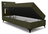 Łóżko kontynentalne Norco 90x200 zielone stylowe łóżko z pojemnikiem oświetlenie umieszczone w zagłówku nadaje wyjątkowości