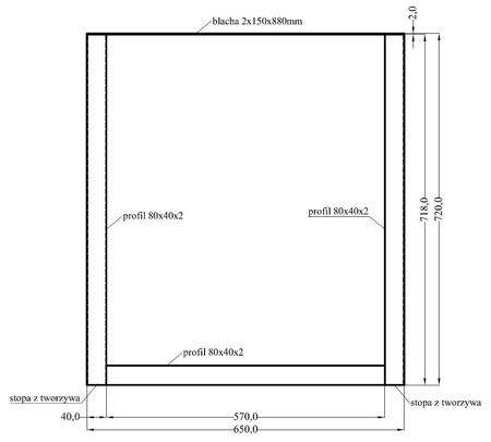 Stół Taunton 185x67 cm biały / czarny prosta forma mebla wzbogacona o stylowe czarne nogi w stylu loftowym blat odporny na rozlanie cieczy