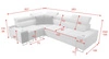 Narożnik z funkcją spania Dafni II wrzosowy / biały lewostronny velvet narożnik z pojemnikiem na pościel szuflada z pełnym wysuwem