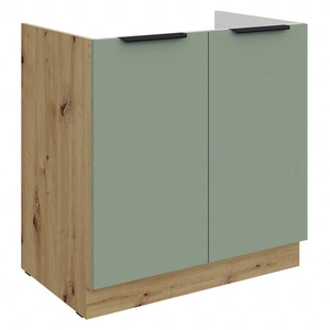 Szafka kuchenna pod zlewozmywak Treviso Ar 80 ZL 2F BB szafka odporna na uszkodzenia wykończenie frontów w technologii anti fingerprint