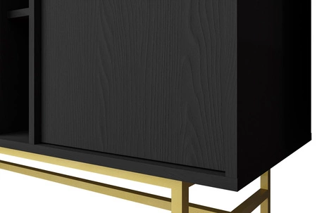 Komoda z szufladami Kioto III 125 cm czarny grafit minimalistyczna forma idealna komoda do sypialni lub salonu stabilny stelaż