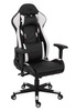 Fotel gamingowy Ares Pro czarny / biały komfortowy i funkcjonalny fotel z regulowanymi podłokietnikami stabilny metalowy stelaż