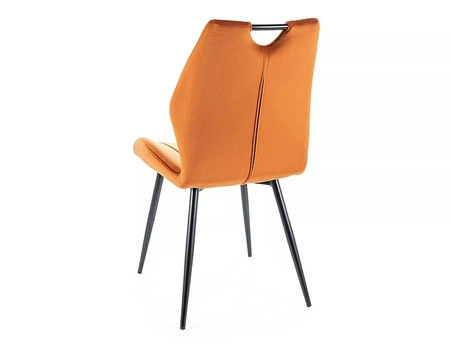 Krzesło tapicerowane Arco 43x51 cm cynamonowe nowoczesne oraz funkcjonalne krzesło z metalowymi nogami