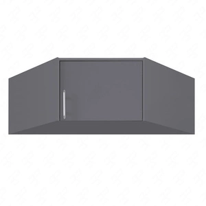 Nadstawka do szafy narożnej Caspe antracytowa nowoczesny design wykończenie ABS oraz aluminiowe uchwyty