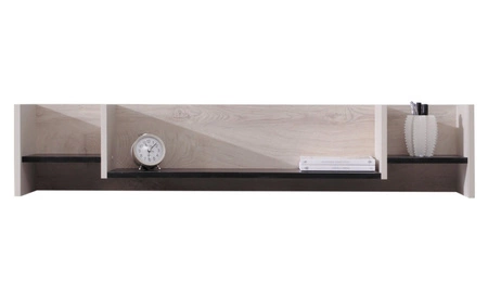 Zestaw mebli Niko czarny / dąb / beż idealna propozycja do pokoju młodzieżowego lub dziecięcego w modnym stylu