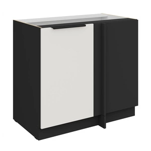 Szafka kuchenna narożna dostawiana Corato Bl 105 ND 1F BB prawa fronty szafki kuchennej wykończone w technologii anti fingerprint