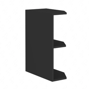 Szafka kuchenna zakończenie z półkami 30 D ZAK BB czarna szafka odporna na parę wodną wysoką temperaturę i rozlaną ciecz