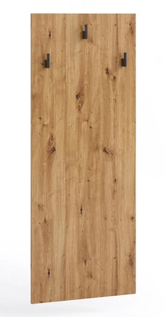 Wieszak ścienny Olier 47 cm dąb artisan nowoczesny i elegancki design funkcjonalny dodatek do przedpokoju prosta konstrukcja