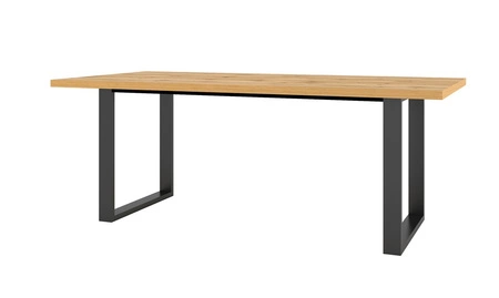Stół Halle 100x200 cm dąb wotan stylowy design stabilna konstrukcja świetna propozycja do salonu jadalni i pokoju dziennego