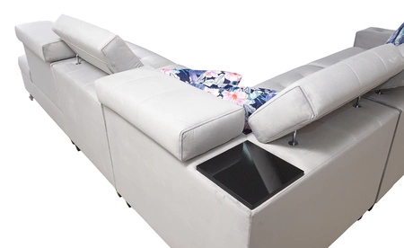 Narożnik z funkcją spania Hampton IX morski prawostronny stylowy i nowoczesny design narożnika idealny mebel do każdej aranżacji