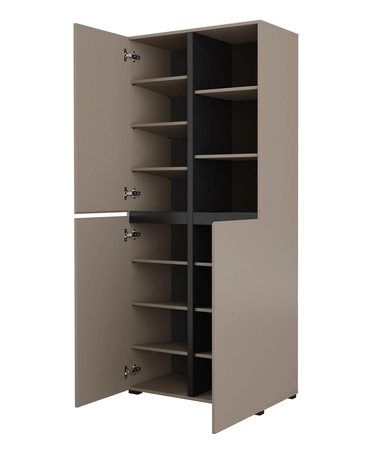 Szafa na buty Cross 79 cm ciemny beżowy prosta forma w nowoczesnym wydaniu funkcjonalna oraz praktyczna szafa na buty do przedpokoju