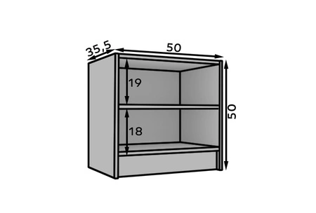 Szafka nocna Atson dąb odwieczny / czarny lewa funkcjonalny dodatek do sypialni w stylu nowoczesnym oryginalny kształt drzwi