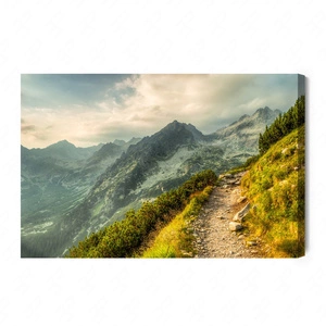 Obraz na płótnie górska wędrówka 100x70 cm ponadczasowa ozdoba każdego wnętrza obraz w wyrazistej kolorystyce wysoka jakość wykonania