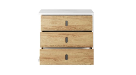 Komoda z szufladami Simi 100 cm biały / hikora naturalna stylowy design komoda o ponadczasowej kolorystyce solidne wykonanie