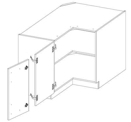 Zestaw mebli kuchennych narożny Vento 330x340 cm idealny do wnętrz w stylu klasycznym i nowoczesnym