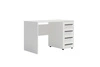 Biurko Maxione 120 cm białe nowoczesne biurko szufladami uniwersalny design idealne wpasuje się do pokoju nastolatka lub gabinetu